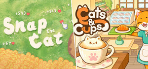 Snap the Cat + Cats & Cups banner