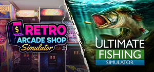 Retro Arcade Shop Simulator x Ultimate Fishing Simulator banner
