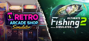 Retro Arcade Shop Simulator x Ultimate Fishing Simulator 2 banner