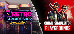 Retro Arcade Shop Simulator x Crime Simulator: Playgrounds banner