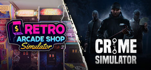 Retro Arcade Shop Simulator x Crime Simulator banner