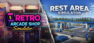 Retro Arcade Shop Simulator x Rest Area Simulator banner