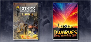 Bones and Coins & Dwarves: Glory, Death and Loot banner