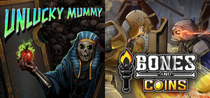 Unlucky Mummy + Bones and Coins banner