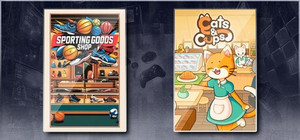 Sporting Goods Shop & Cats & Cups banner
