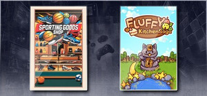 Sporting Goods Shop & Fluffy Kitchen Saga banner