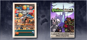 Sporting Goods Shop & Monster Battles banner