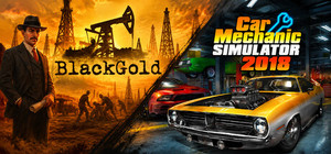 Black Gold and Car Mechanic Simulator 2018 banner