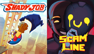 Shady job x Scam line banner