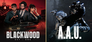 BLACKWOOD and A.A.U. Black Site banner
