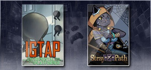 IGTAP: an Incremental Game That's Also a Platformer & Stray Path banner