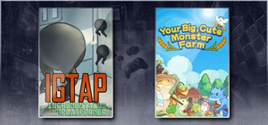 IGTAP: an Incremental Game That's Also a Platformer & Your Big, Cute Monster Farm banner
