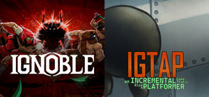 IGNOBLE x IGTAP: an Incremental Game That's Also a Platformer banner