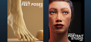 HAELE 3D - Portrait Studio Pro + Feet Poses Lite + References for the Artist banner