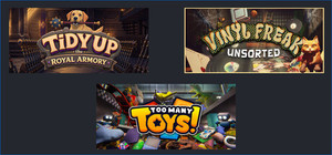 Toys, Vinyl and Weapons Tidy UP banner