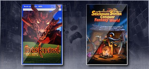 Deskrawl: Idle ARPG & Stickman Strikes: Conquer Fantasy World banner