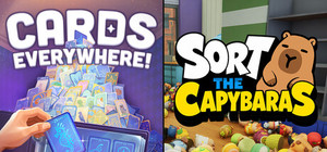 Cards Everywhere! X Sort The Capybaras banner