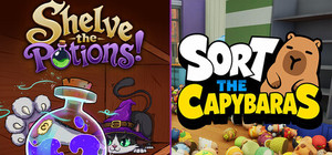 Shelve the Potions! X Sort The Capybaras banner