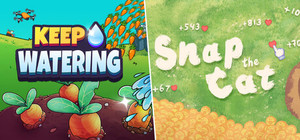 Keep Watering + Snap the Cat banner