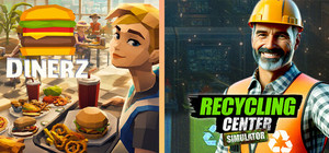 Dinerz x Recycling Center Simulator banner